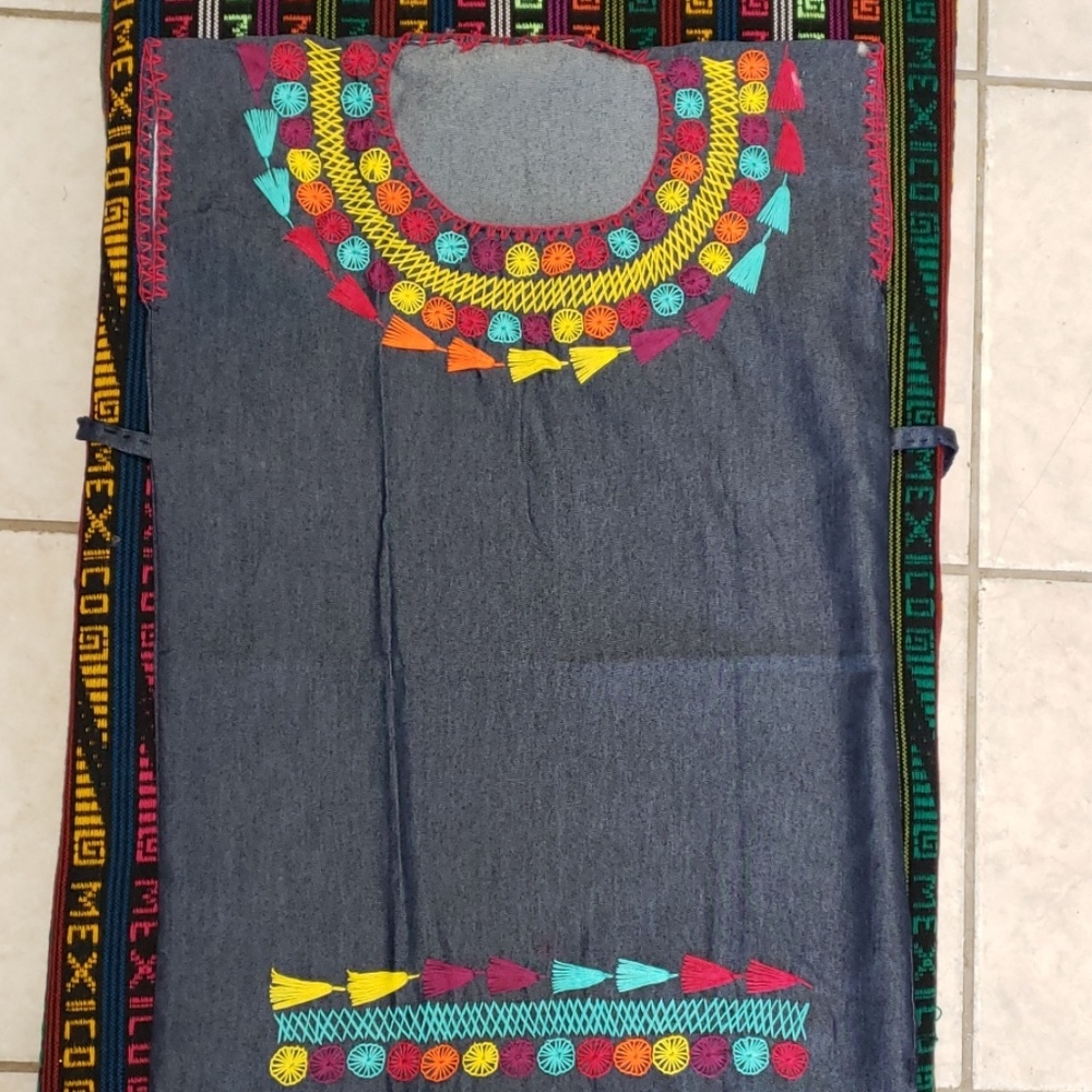 Denim mexican dress